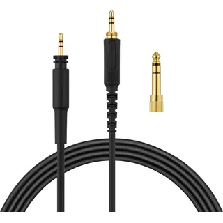 kwmobile Kopfhörerkabel kompatibel mit Shure SRH440A / SRH840A / SRH440 / SRH840 - Ersatz Kabel 300 cm 3.5mm Klinke - mit 6.35mm Adapter