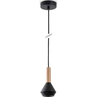 Paco Home MORA 1-flg. Ø 10 cm schwarz Holz