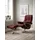 Relaxsessel Mayfair Mikrofaser 79 x 102 x 73 cm rot mit Hocker
