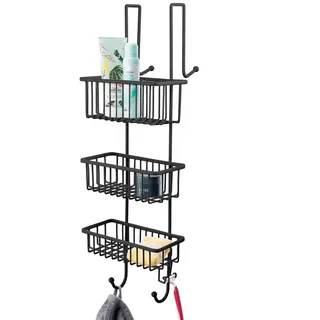 bremermann Duschregal, schwarz, Metall , 25x75x12 cm , Badezimmer, Baden & Duschen, Duschregale & Duschablagen