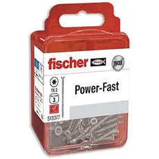 fischer 560656 Schrauben FPF-ST Holzschraubenbox Teilgewinde 4,5 x 40, grau