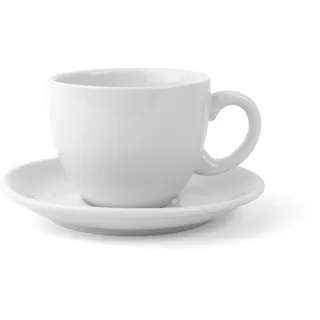 Holst Porzellan PA 150 O FA3 Mokka/Espresso-Set Palermo 0,10 l mit UTT 112, weiß, 11.5 x 11.5 x 6 cm, 2 Einheiten