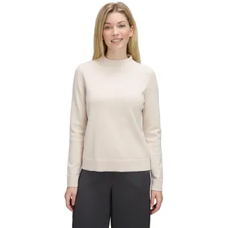 Betty Barclay Damen Basic-Strickpullover mit Stehkragen 42, beige