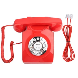 Western-Stil, Vintage, antike Telefonnummern-Aufbewahrung, klarer Klang, Retro – Rot