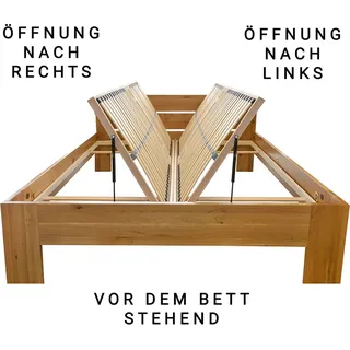 Betten-ABC Madera Lattenrost für Bettkastenfunktion 28 Federleisten, Birkenschichtholz Größe 90 x 200 cm, Öffnung Vorn