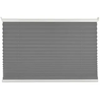 Homeware Plissee , Hellgrau , Textil , Uni , 100x130 cm , Länge universell einstellbar , Heimtextilien, Vorhänge, Plissees