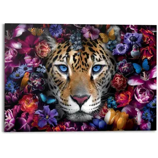 Deco-Panel REINDERS "Flower Cat", bunt (farbe bild(er): bunt), B:140cm H:100cm T:2cm, MDF, Bilder, Deco-Panel