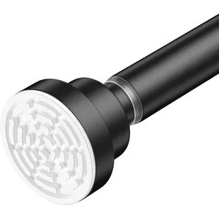 AIZESI Gardinenstange ohne Bohren 80-160CM,Teleskopstange Klemmstange Duschvorhangstange Geeignet für Badezimmer, Fenster, Kleiderschrank,1 Stück Schwarz (Durchmesser 22mm) Shower Rod