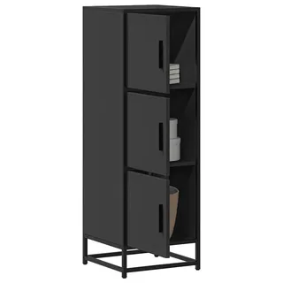 vidaXL Highboard Schwarz 35,5x35x106,5 cm Holzwerkstoff und Metall - Schwarz