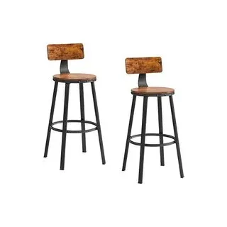 VASAGLE Barhocker LBC026B01V2 braun, 2 St.