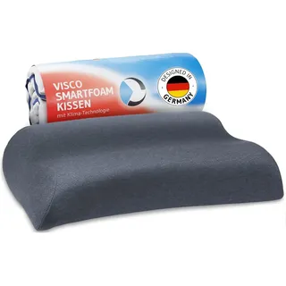 Ergonomisches Kopfkissen MATAR Quickdry mit schnelltrocknendem Klimabezug | HWS Nackenstützkissen, Nackenkissen aus viscoelastischem Memory-Foam, ideales Seitenschläferkissen, Rückenschläfer-Kissen