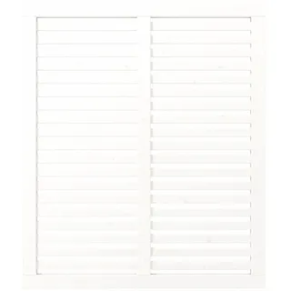 Plus Sichtschutzelement 120 x 140 cm Weiß Holz