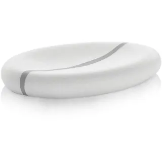 Kela Seifenschale , Weiß , Kunststoff , 8.5x2x14 cm , Badaccessoires, Seifenschalen