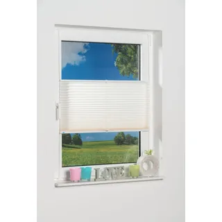 K-HOME Klemmfix-Plissee 80 x 130 cm Creme