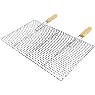 ECD-Germany Grillroste , Silberfarben , Metall , Rechteckig , 40x67 cm , Grills, Grillzubehör