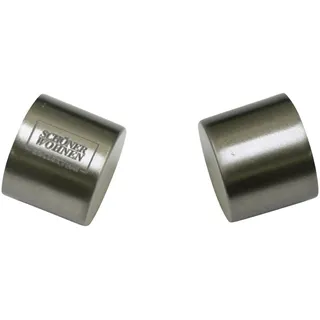 Schöner Wohnen Gardinenstangen-Endstück Ø 20 mm 2 Stück Edelstahl-Optik