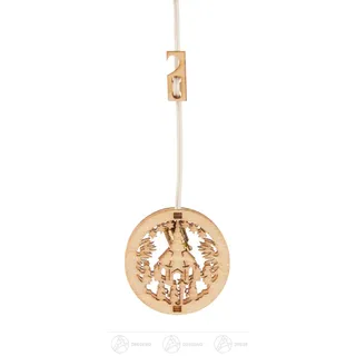 Miniatur-Fensterbild Kirche mit Beleuchtung 12V Höhe = 3cm NEU - Naturbelassen