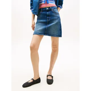 Tommy Jeans Jeansrock "MOM UH SKIRT BJ8155" mit hohem Bund, Mini-Länge, denim schwarz