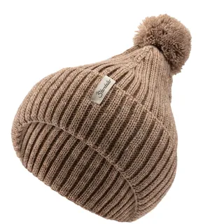 Strickmütze STERNTALER "Strickmütze Melange", Mädchen, Gr. 45, beige, Mützen Strickmütze