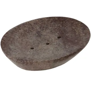 Ajuny Selbstentleerende Seifenschale, Seifenablage mit Abfluss Langlebiger Seifensparer für Dusche, Bar, Badezimmer, Küche, Badewanne, Hält Seifenstücke Trocken, Leicht zu Reinigen - Braun