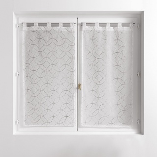 Douceur d'Intérieur 2 Voile, grau, 60L X 90H cm (2 Panneaux)