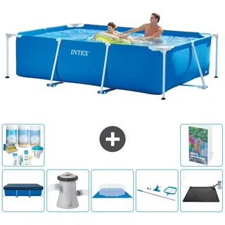 Rechteckiger Frame Pool - 260x160x65 cm - 8-teilig S20021 - Blau