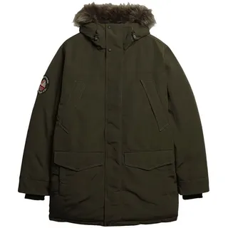 Superdry Everest Faux Fur Parka Army Khaki Grün M