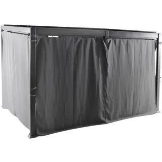 Hespéride - Gartenlauben-Vorhänge Avila Schiefergrau - Für Avila 4 x 3 m (6 Vorhänge) - Schiefer