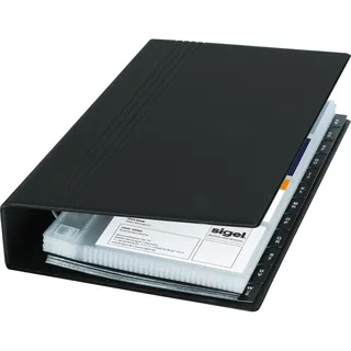 Sigel Visitenkarten-Ringbuch schwarz, VZ300