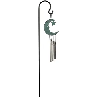NATURE'S MELODY - Ornament Klangspiel Gartenstecker MOND, ca. 18 Zoll / ca. 45 cm