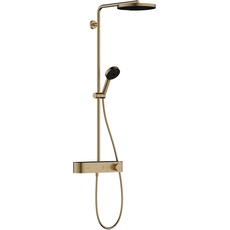 Bild von Pulsify S Showerpipe 260 1jet EcoSmart mit ShowerTablet Select 400, Duschsystem brushed bronze