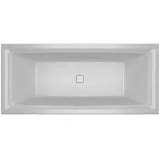 RIHO Still Square Rechteck-Badewanne, Einbau, mit Ab-/Überlaufgarnitur, 2-Sitzer, weiß, B, Ausführung: 170x75x50cm, Kopfkissen+Licht rechts/links