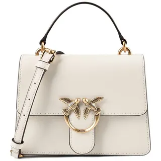 PINKO Love One Top Handle Mini Light Leather Gold/White