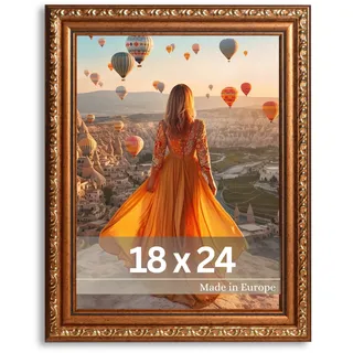 VictoR antiker, kunstvoller Fotorahmen „Chagall (Braun Gold, 18 x 24 cm)