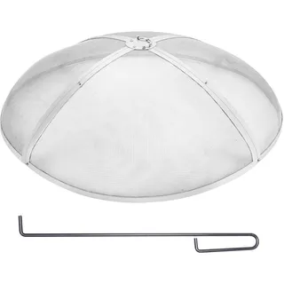 VEVOR Feuerschalenabdeckung, 20" tragbare Feuerschale Funken-Schutzschirm, Edelstahl Metallabdeckung, leicht zu öffnendes Zubehör für Holzfeuer und Campingkocher, für Außenpatio-Feuerschalen im Garten, 40 Zoll-a, Rund