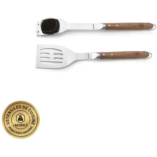 Laguiole - Set mit 2 Grillbesteck Spatel + Bürste