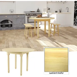 Esstisch klein, 70 x 75 cm (Ø x H) Kiefer, runder vintage Küchentisch, Industrie-Design, vintagebraun-schwarz Esstisch Esszimmertisch Wohnzimmer Küchentisch