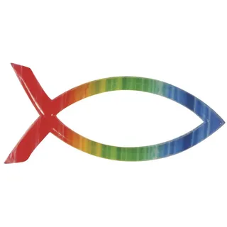 Rayher Wachsmotiv Christlicher Fisch Regenbogen 4 x 2 cm 1 Stück