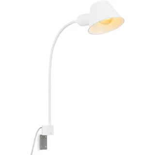 Briloner - Leselampe mit Ein/Aus-Schalter, schwenkbar, viele Befestigungspositionen, Wandleuchte Innen, Wandlampe, Bettlampe, Lampe Bett, Leselicht, Nachttischlampe, 63x14 cm, Weiß