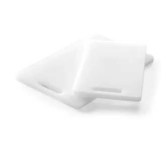 HENDI Schneidbrett, weiß, mit Griff, Beidseitig verwendbar, 300x200x(h)10 mm, HDPE