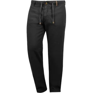Leinenhose INDICODE "Leinenhose IDIves", Herren, Gr. XL, N-Gr, schwarz, Obermaterial: 55% Leinen LI. 45% Baumwolle CO., Hosen Leinenhose