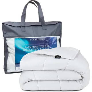 Polar Night Gewichtsdecke für Erwachsene 135 x 200 cm, 9kg - Weighted Blanket für tiefen Schlaf, Schwere Decke, Therapiedecke aus 100% Baumwolle, Entspannungsdecke Oeko-TEX® 100 Standard Bettdecke