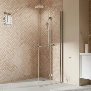 Breuer Drehfalttür Elana 2.0 Walk-In Klarglas inkl. CER+ 200 cm x 120 cm Rechts
