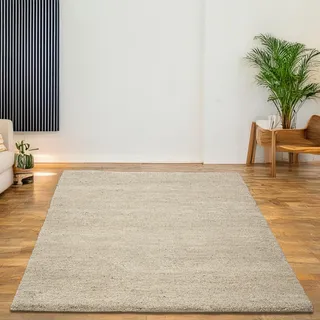 Wollteppich THEKO "Taza Royal" Gr. 35, beige (natur grau), B:250cm H:28mm L:350cm, Schurwolle, Teppiche, Wollteppich, echter Berber Teppich aus Marokko, reine Schurwolle, handgeknüpft