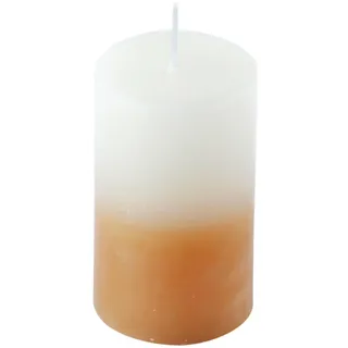 Stumpenkerze, D5 x H8 cm, Arty Tie And Dye, Weiß und Grieß