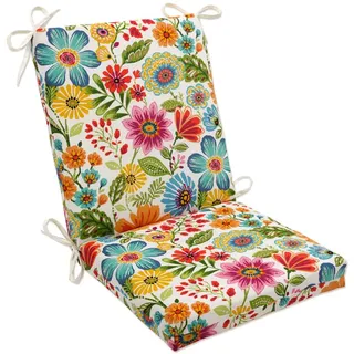 Pillow Perfect Outdoor Indoor Gregoire Prima Stuhlkissen, quadratisch, 36,5 x 45,7 x 7,6 cm, Blau