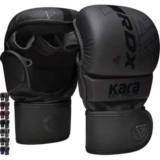 RDX MMA Handschuhe für Kampfsport Grappling Training, Maya Hide Leder Kara Sparring Handschuhe, Punchinghandschuhe für Muay Thai, Kickboxen, Freefight, Boxsack Gloves (MEHRWEG)