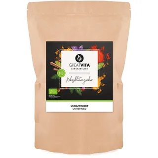 greatvita Bio Kokosblütenzucker, unraffiniert 1000g natürlicher Blütenzucker