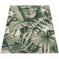 Bild von Teppich »Ostende 551«, rechteckig, Flachgewebe, Motiv Palmenblätter, In- und Outdoor geeignet, grün