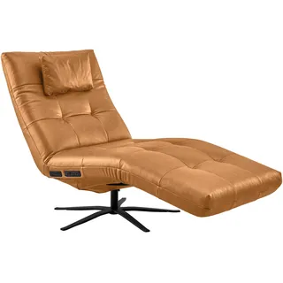 Pure Home Comfort Relaxliege , Cognac , Leder , Echtleder , Rindleder , Füllung: Schaumstoff , 82x53-115x156-206 cm , motorische Relaxfunktion , Wohnzimmer, Sessel, Relaxliegen